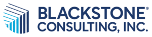 Blackstone Consulting, Inc. logo with blue cube