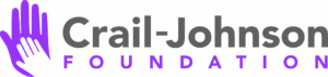 Crail-Johnson Foundation logo with purple hand